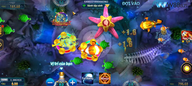 Giao diện game bắn cá vui vẻ tại KUBET